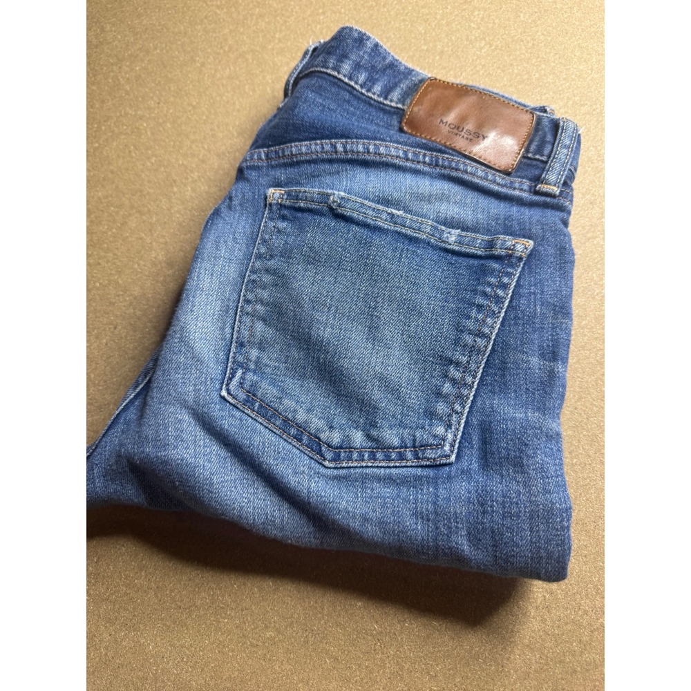 Moussy Vintage Blue Straight Leg Denim Jeans Size 30 Made in Japan 025EAC12-102U
